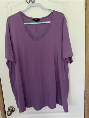 ellos Purple V-Neck Tunic Top